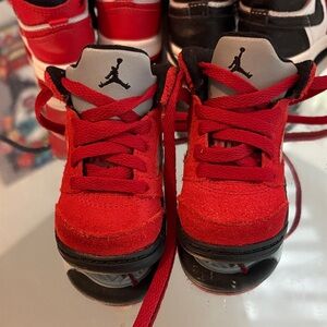 Jordan Kids Red and Black Sneakers